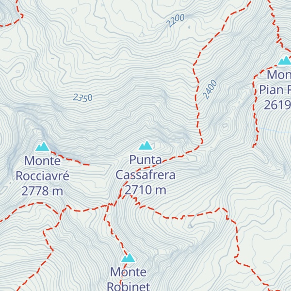 Map of Punta Cassafrera