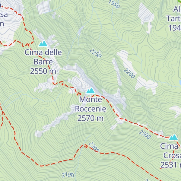 Map of Monte Roccenie