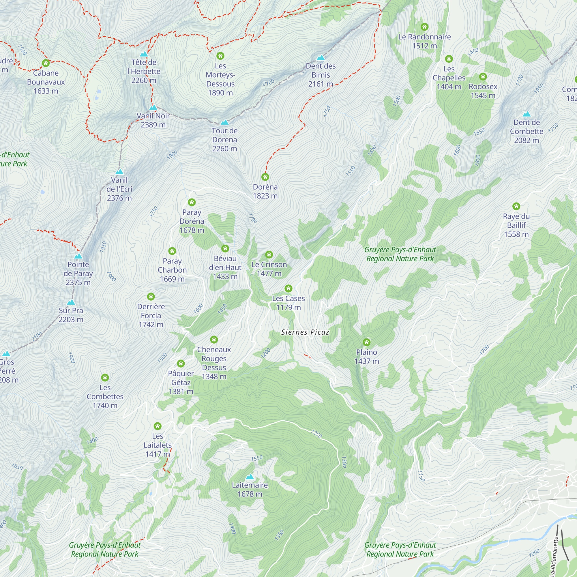 Les Cases map