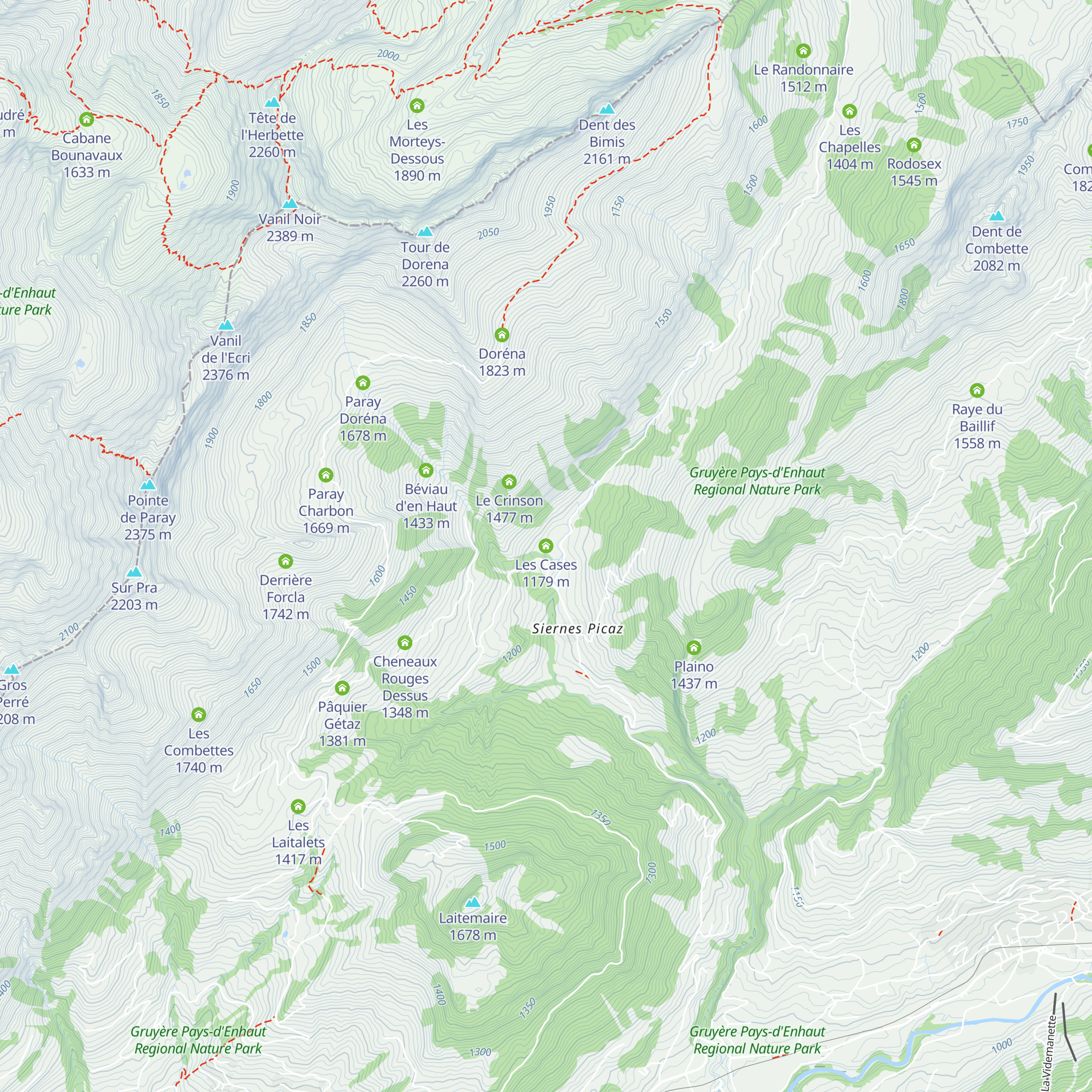 Les Cases map
