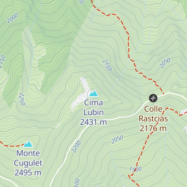 Map of Cima Lubin
