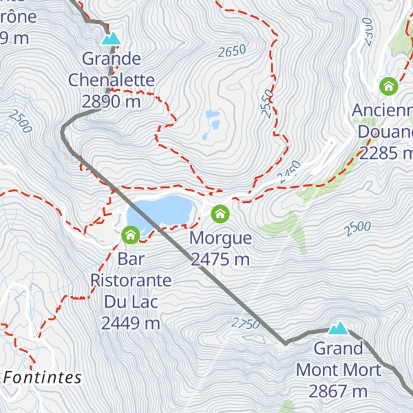 Map of Great St Bernard Hospice