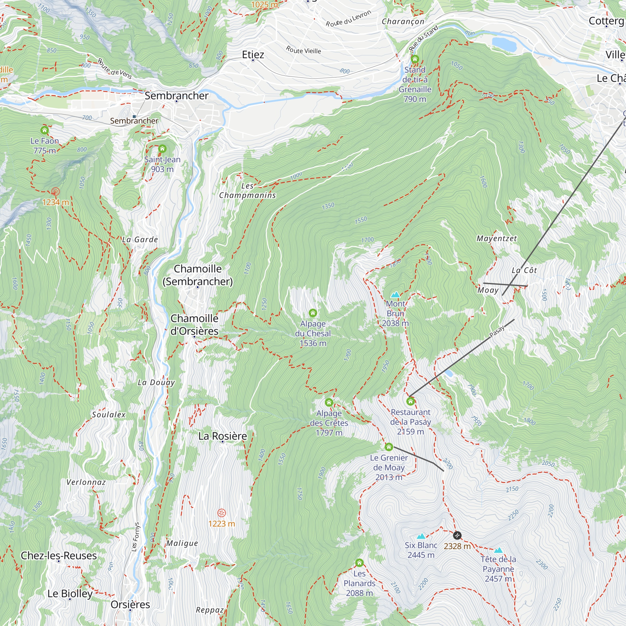 Alpage du Chesal map