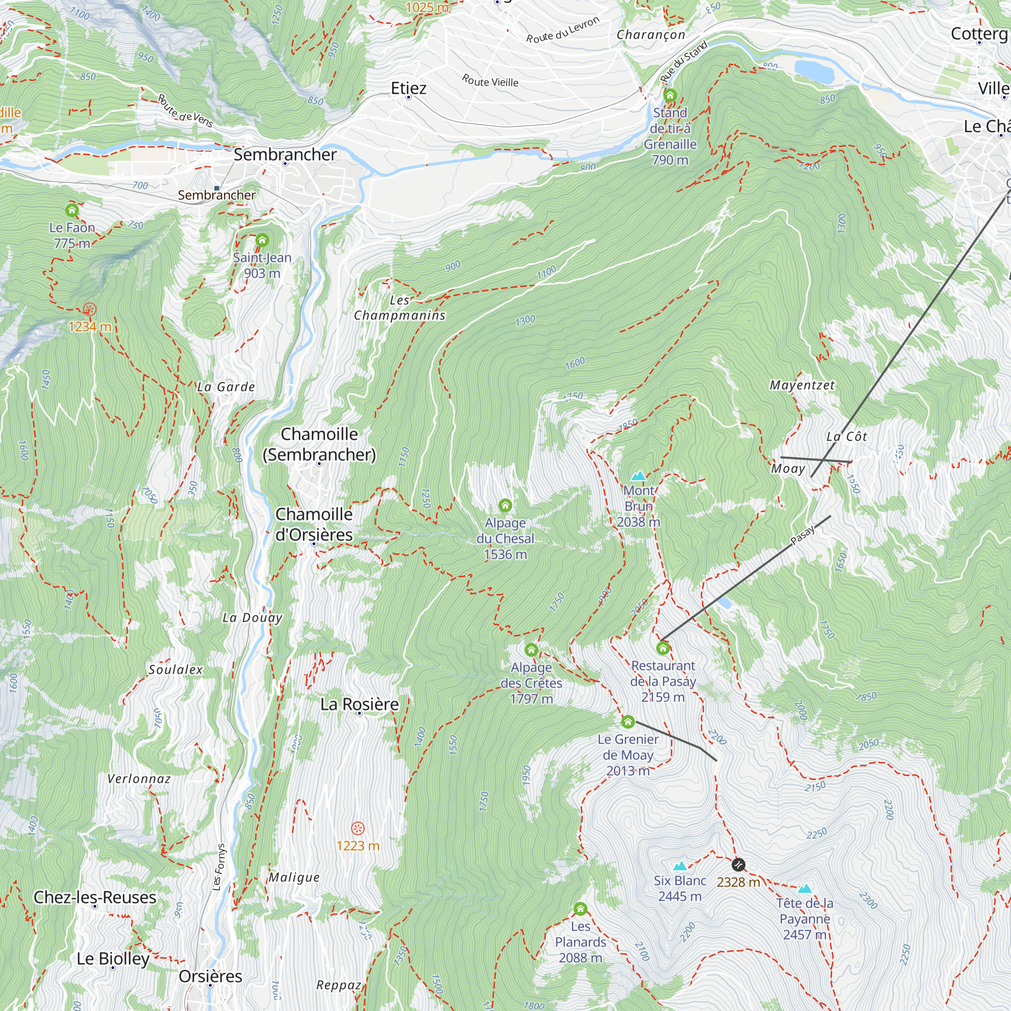 Alpage du Chesal map