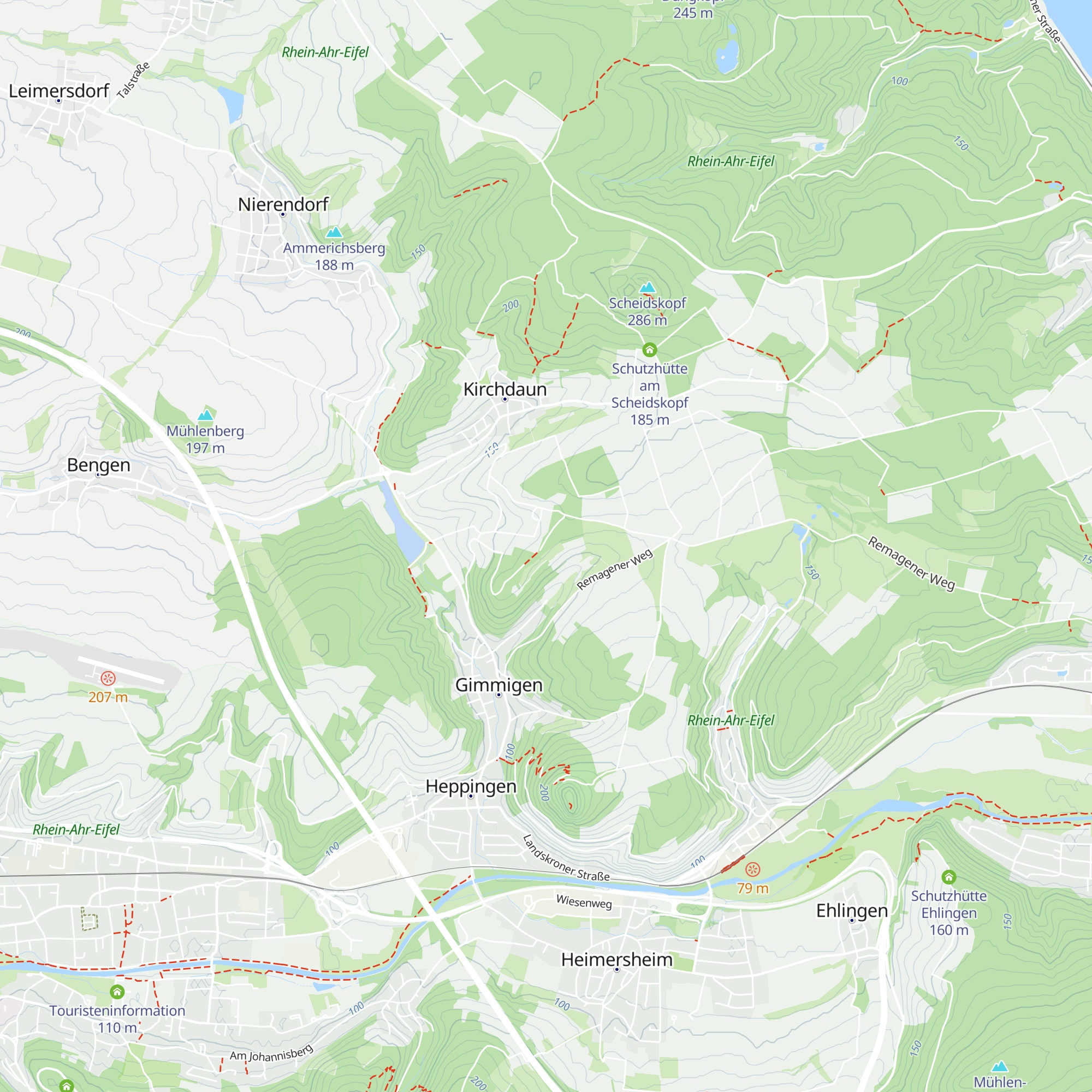 Schutzhütte St. Katharina Gimmigen 185NN map