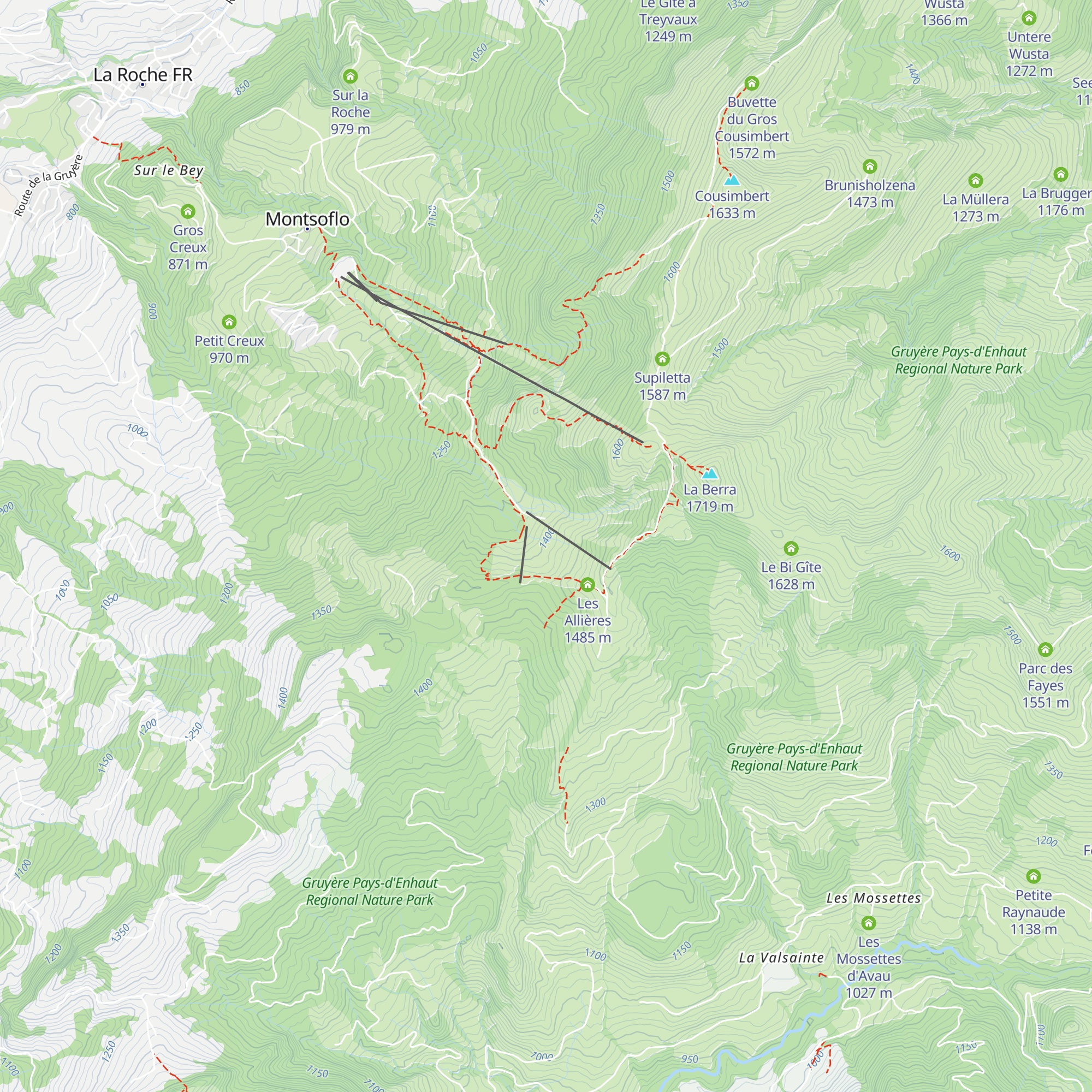 Gîte du Commun map