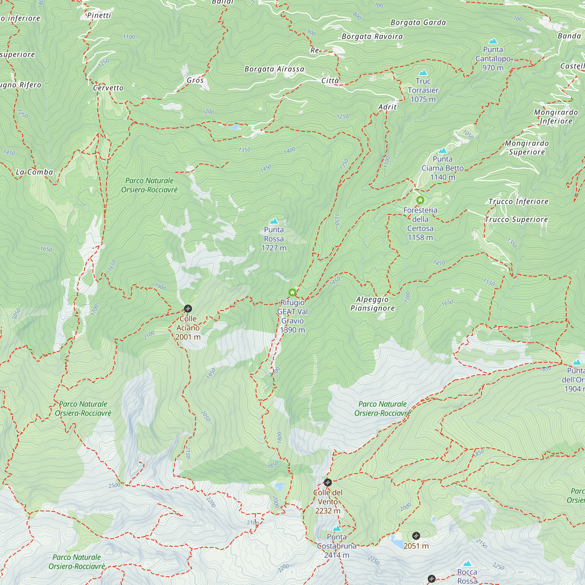 Rifugio GEAT Val Gravio map