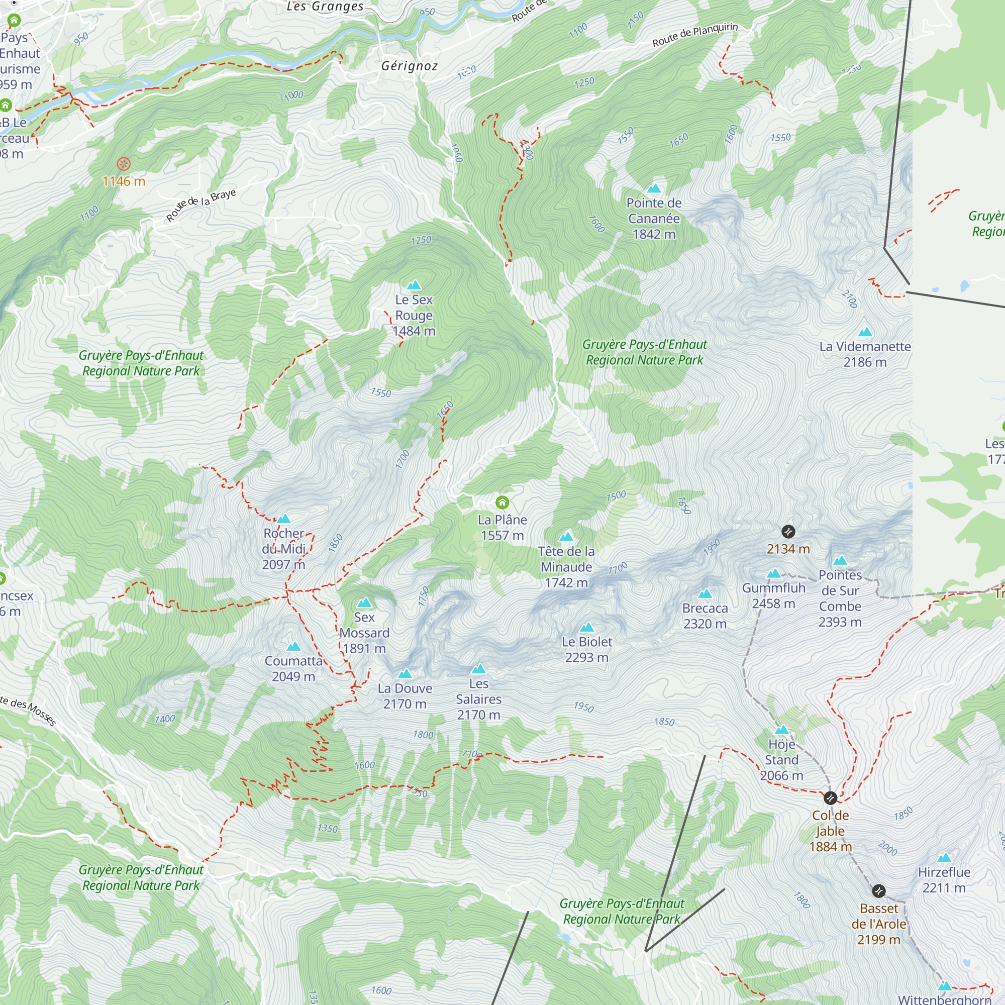 La Plâne map