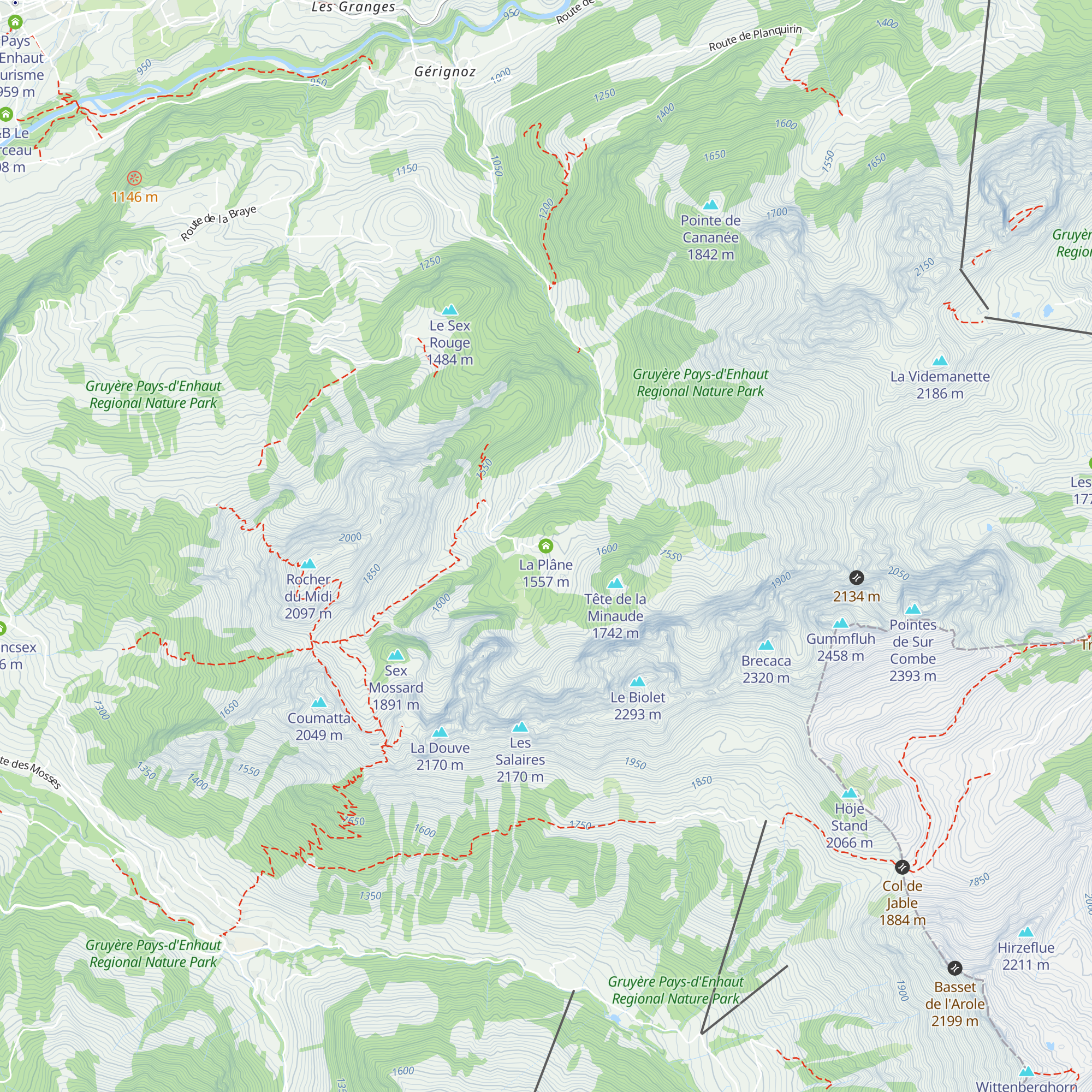 La Plâne map