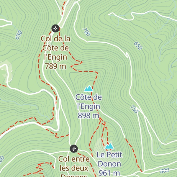 Map of Côte de l'Engin