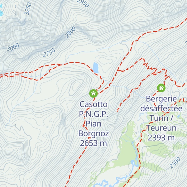 Map of Casotto P.N.G.P. Pian Borgnoz