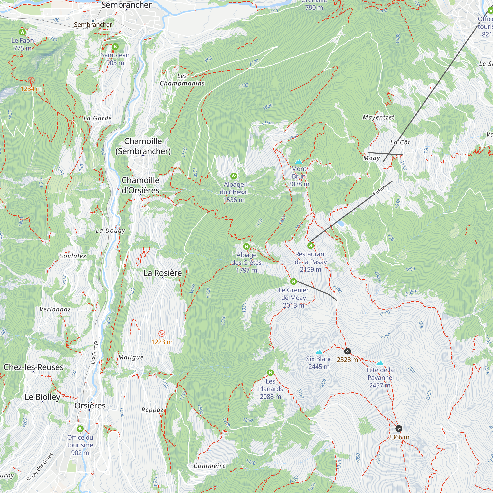 Alpage des Crêtes map