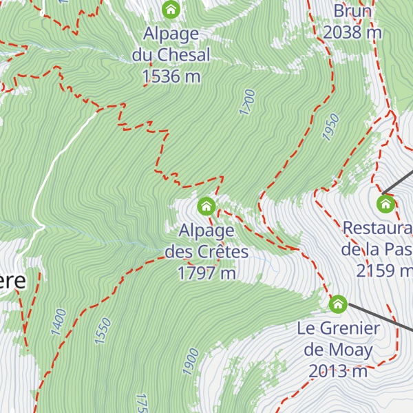 Map of Alpage des Crêtes