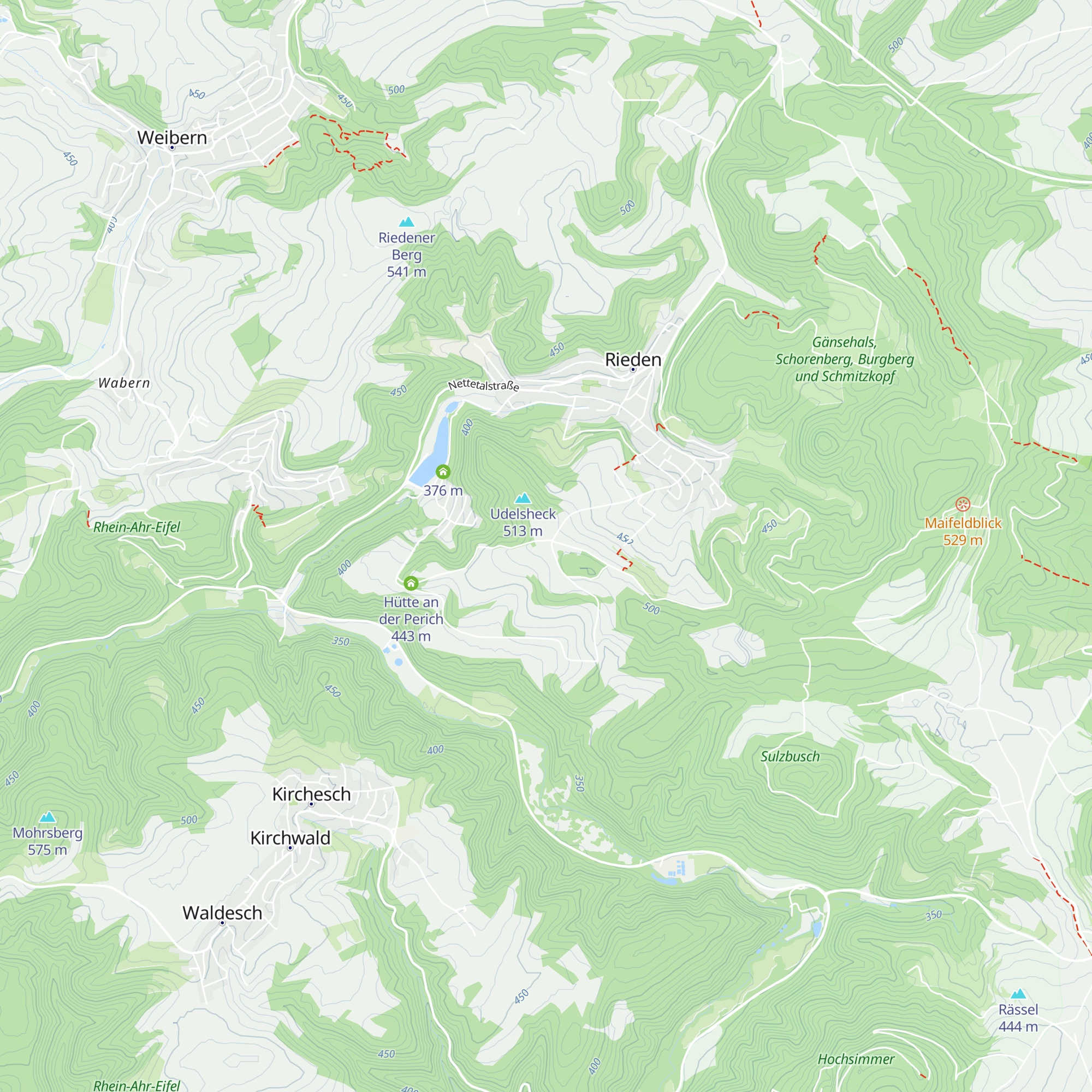 Hütte an der Udelshecke map