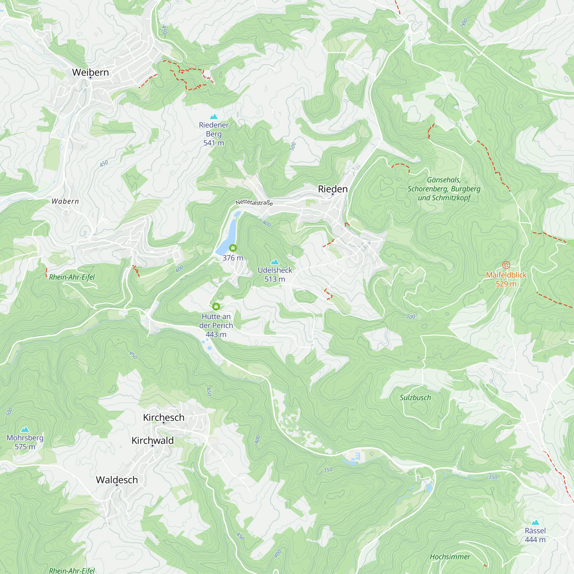 Hütte an der Udelshecke map