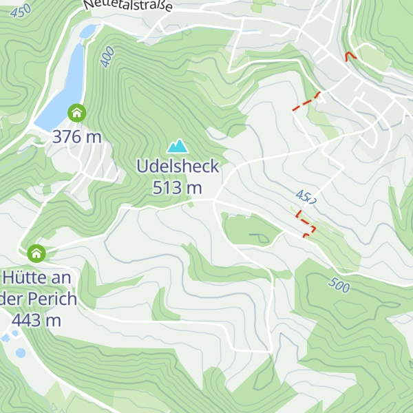 Map of Hütte an der Udelshecke