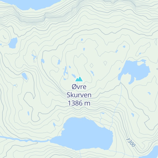 Map of Øvre Skurven