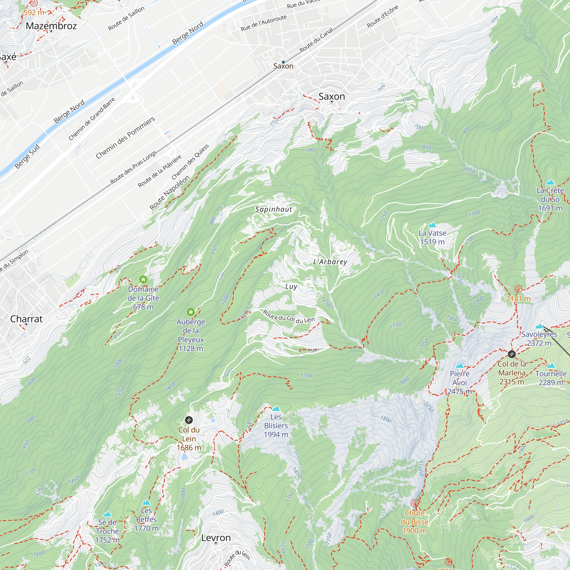 Cabane La Luy map