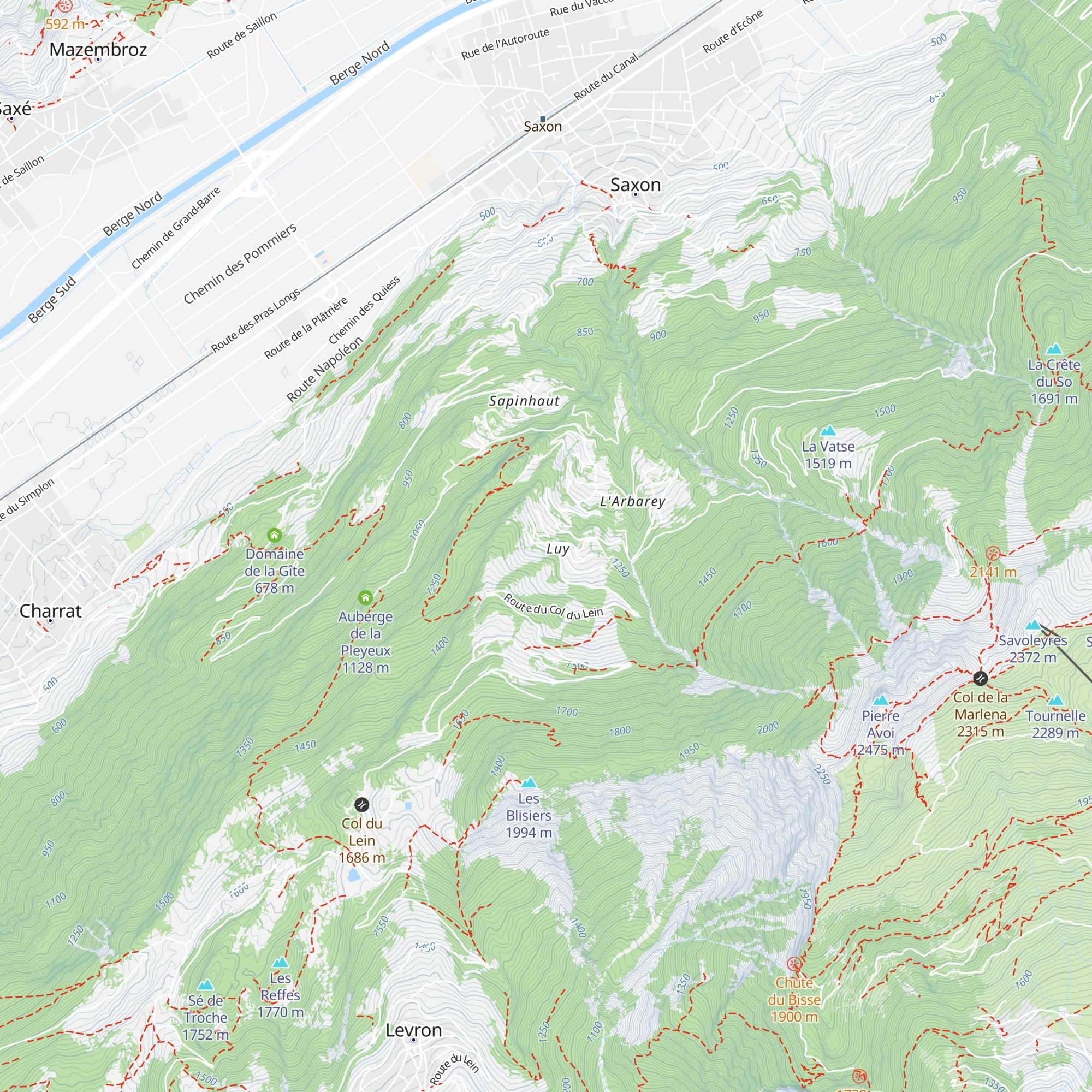 Cabane La Luy map