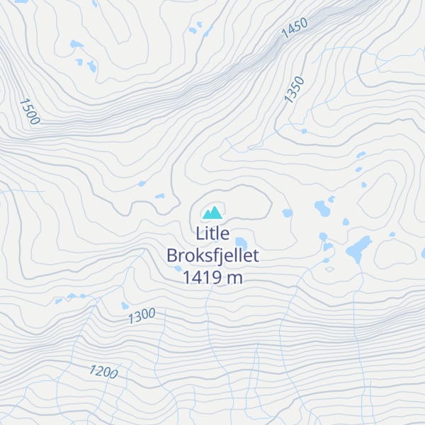 Map of Litle Broksfjellet