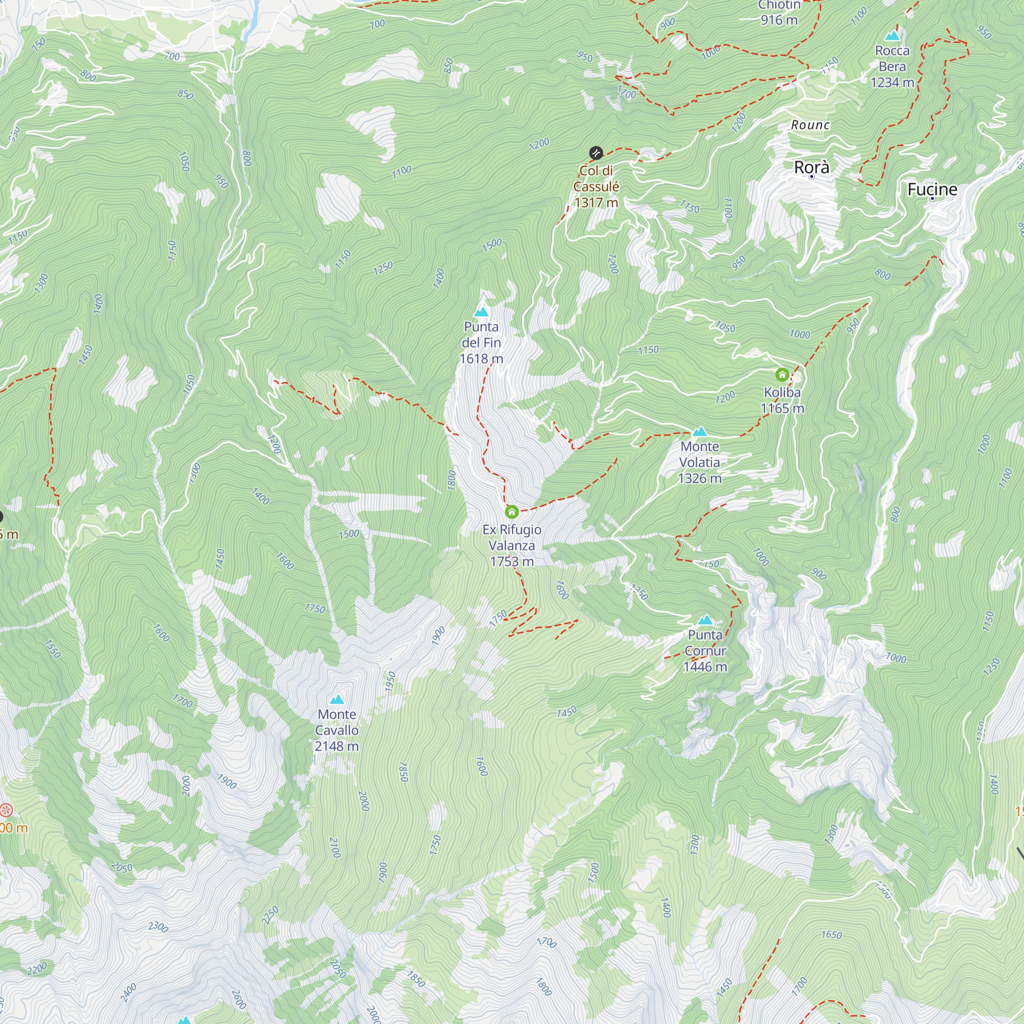 Ex Rifugio Valanza map