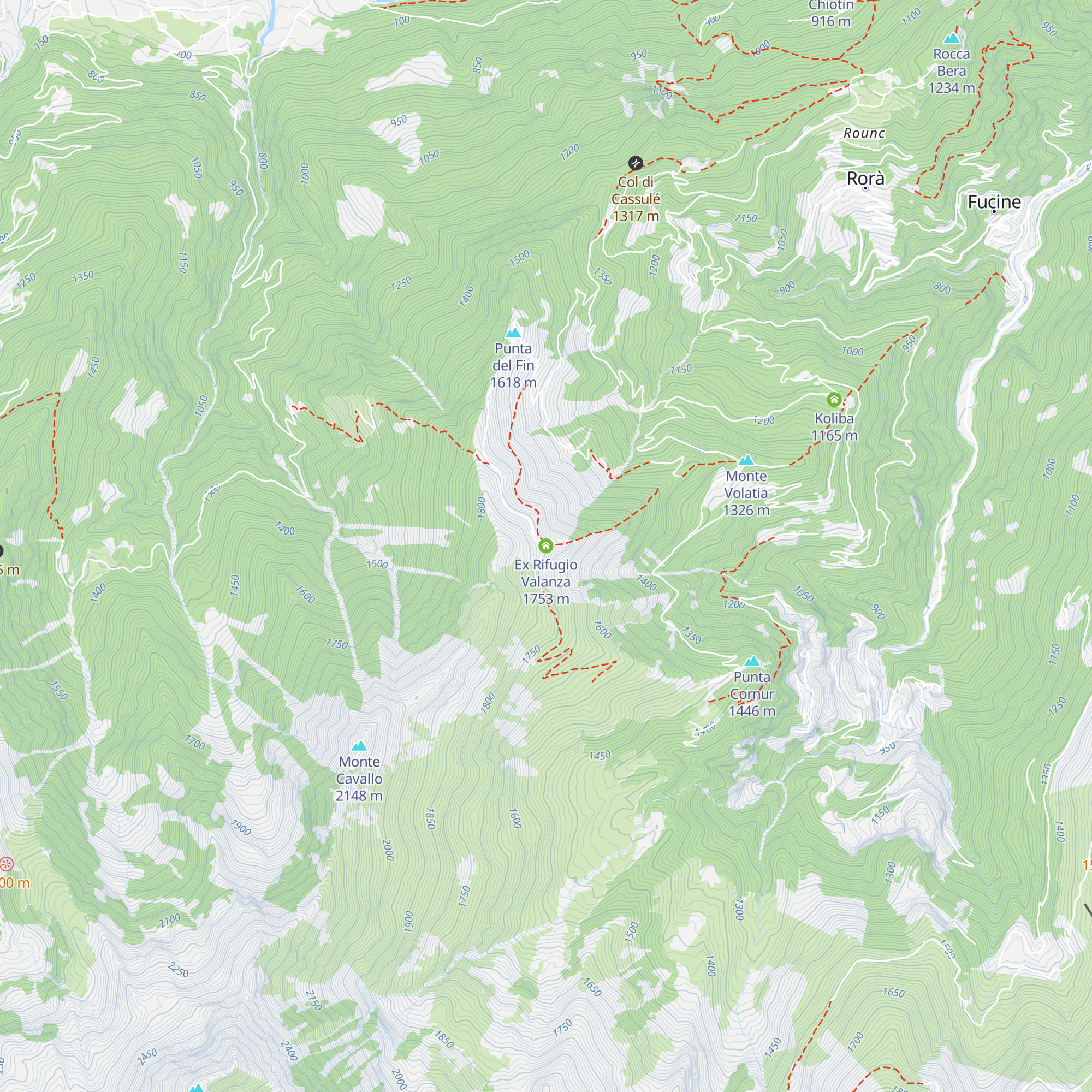 Ex Rifugio Valanza map