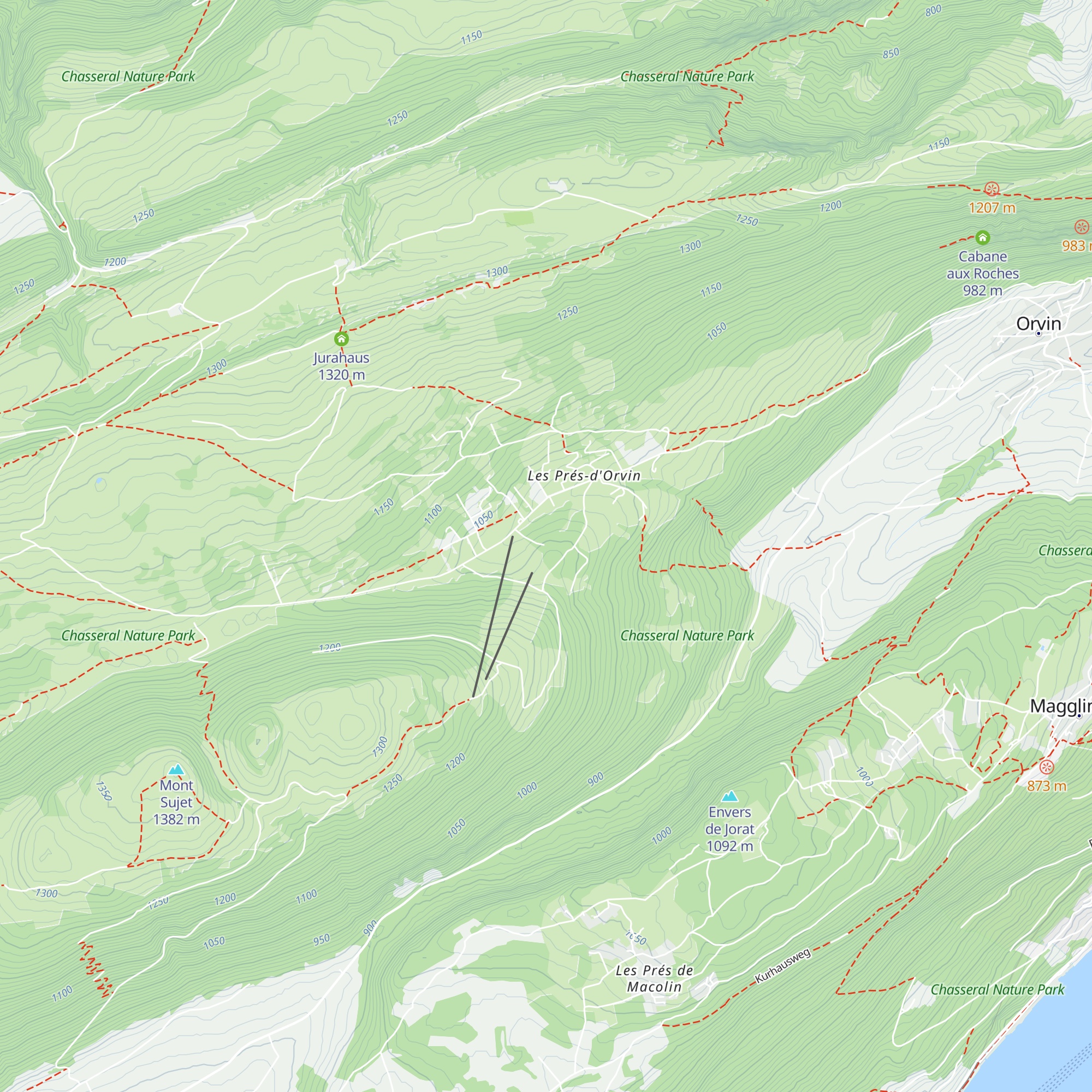 Naturfreundehaus Les Prés-d'Orvin map