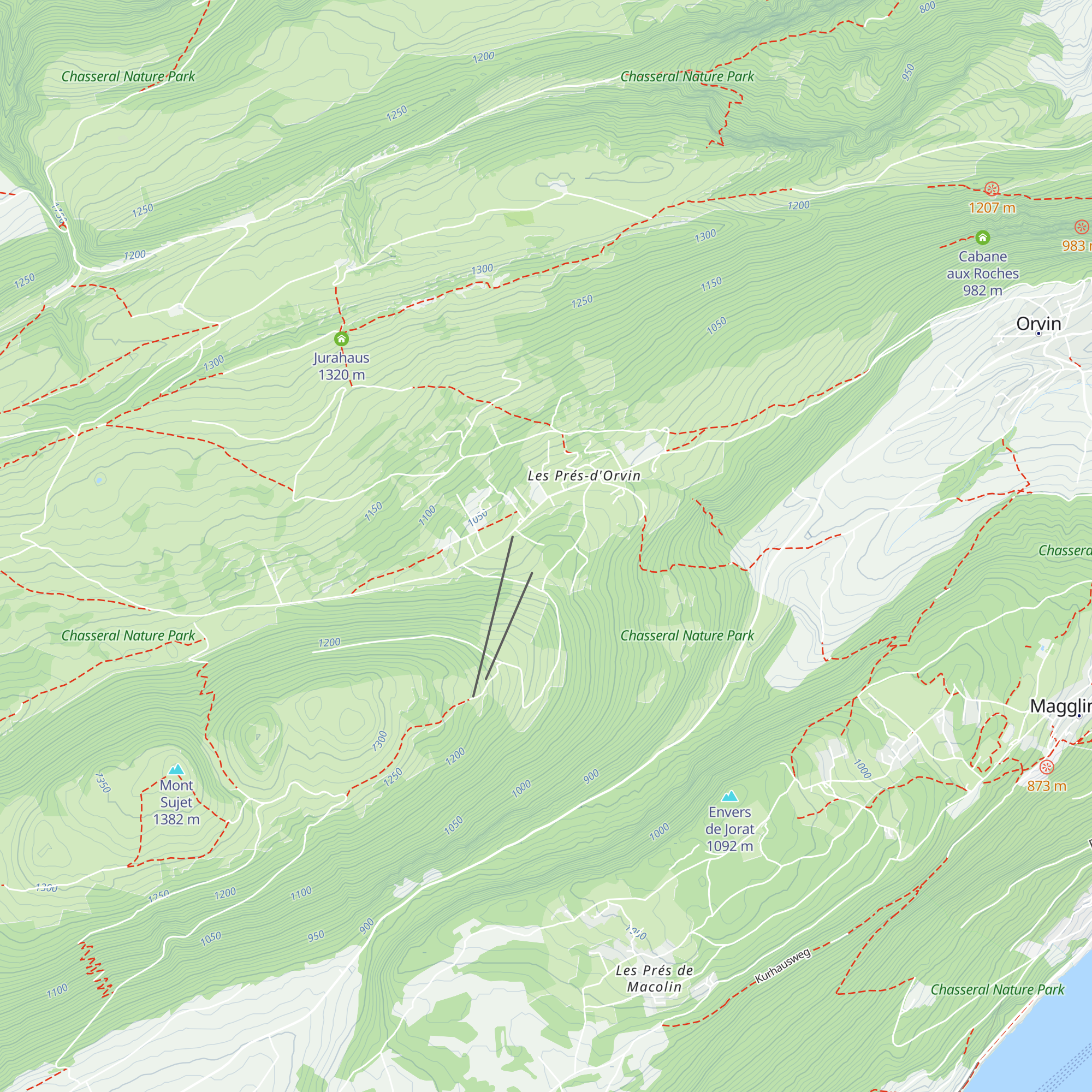 Naturfreundehaus Les Prés-d'Orvin map