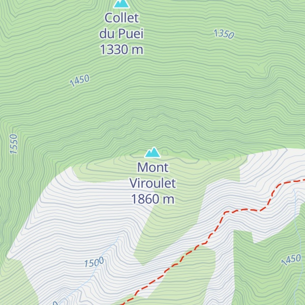 Map of Mont Viroulet