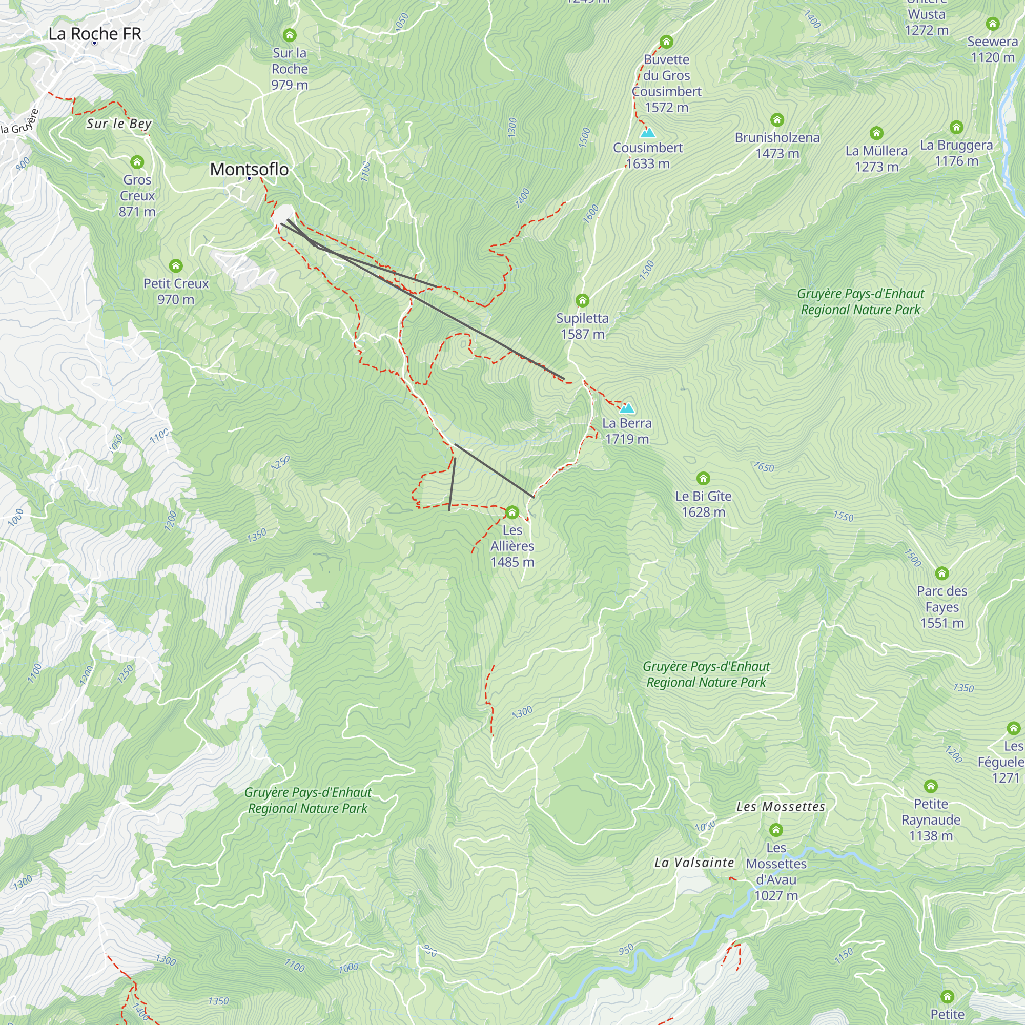 Les Allières map