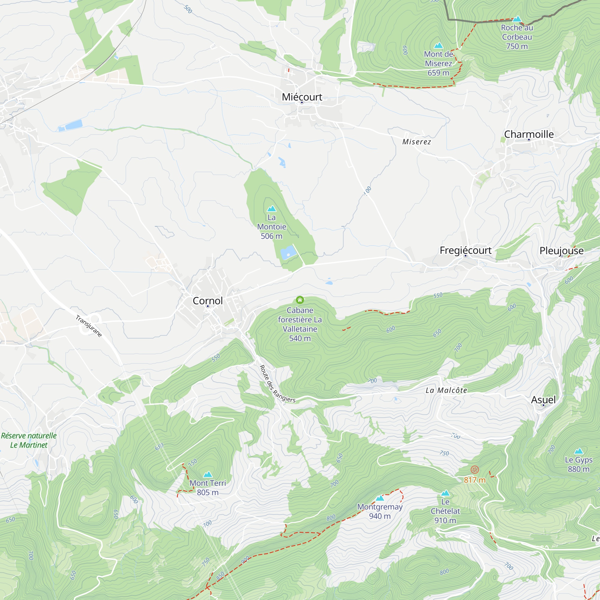 Cabane forestière La Valletaine map
