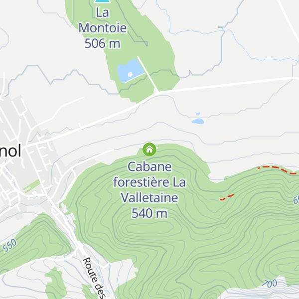 Map of Cabane forestière La Valletaine