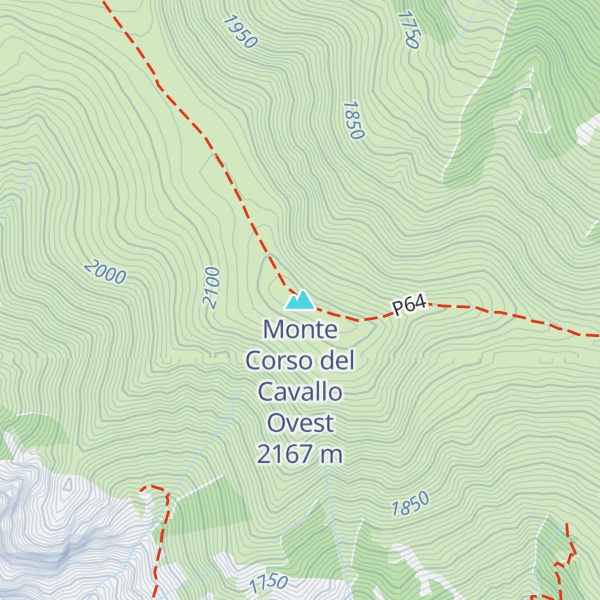 Map of Monte Corso del Cavallo Ovest