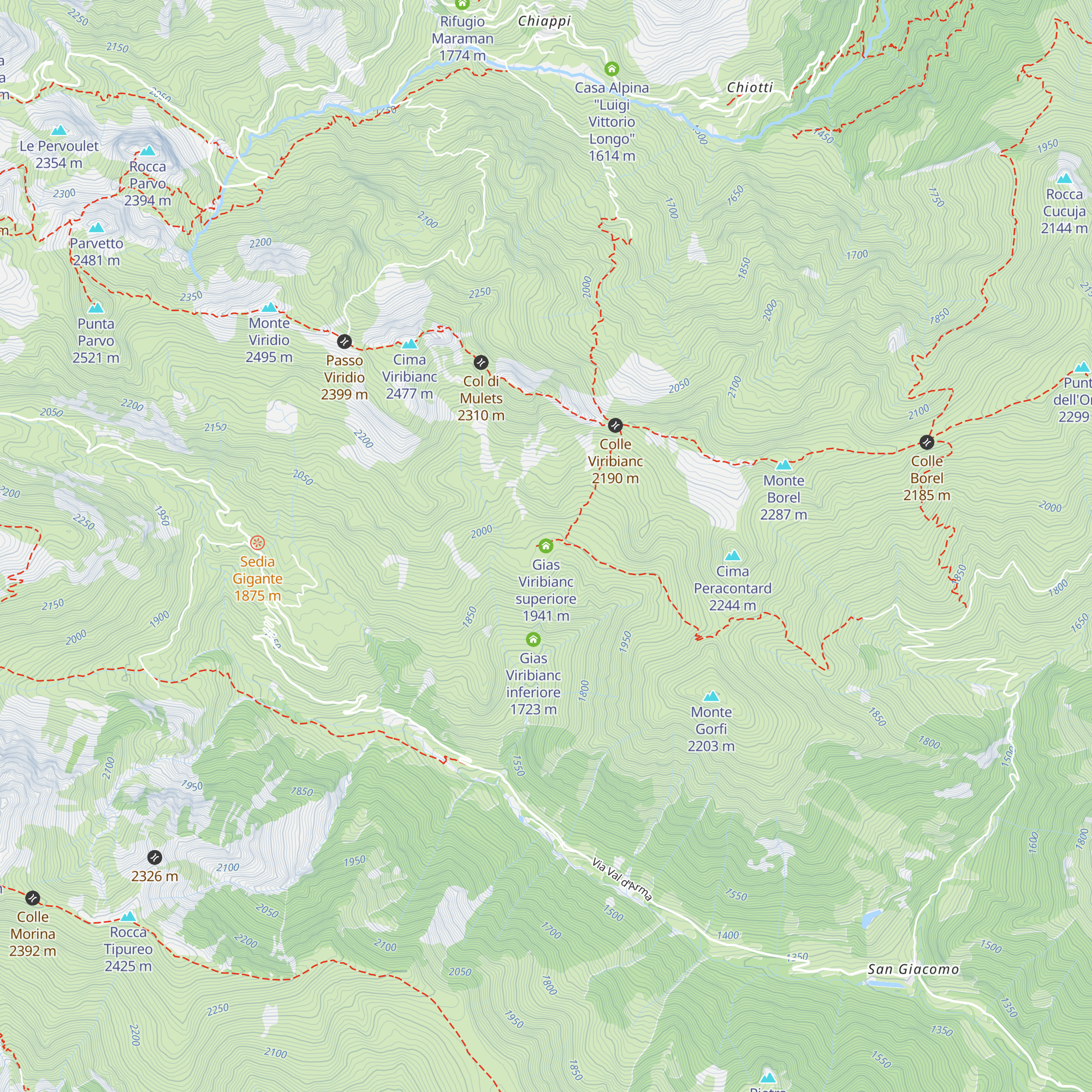 Gias Viribianc superiore map