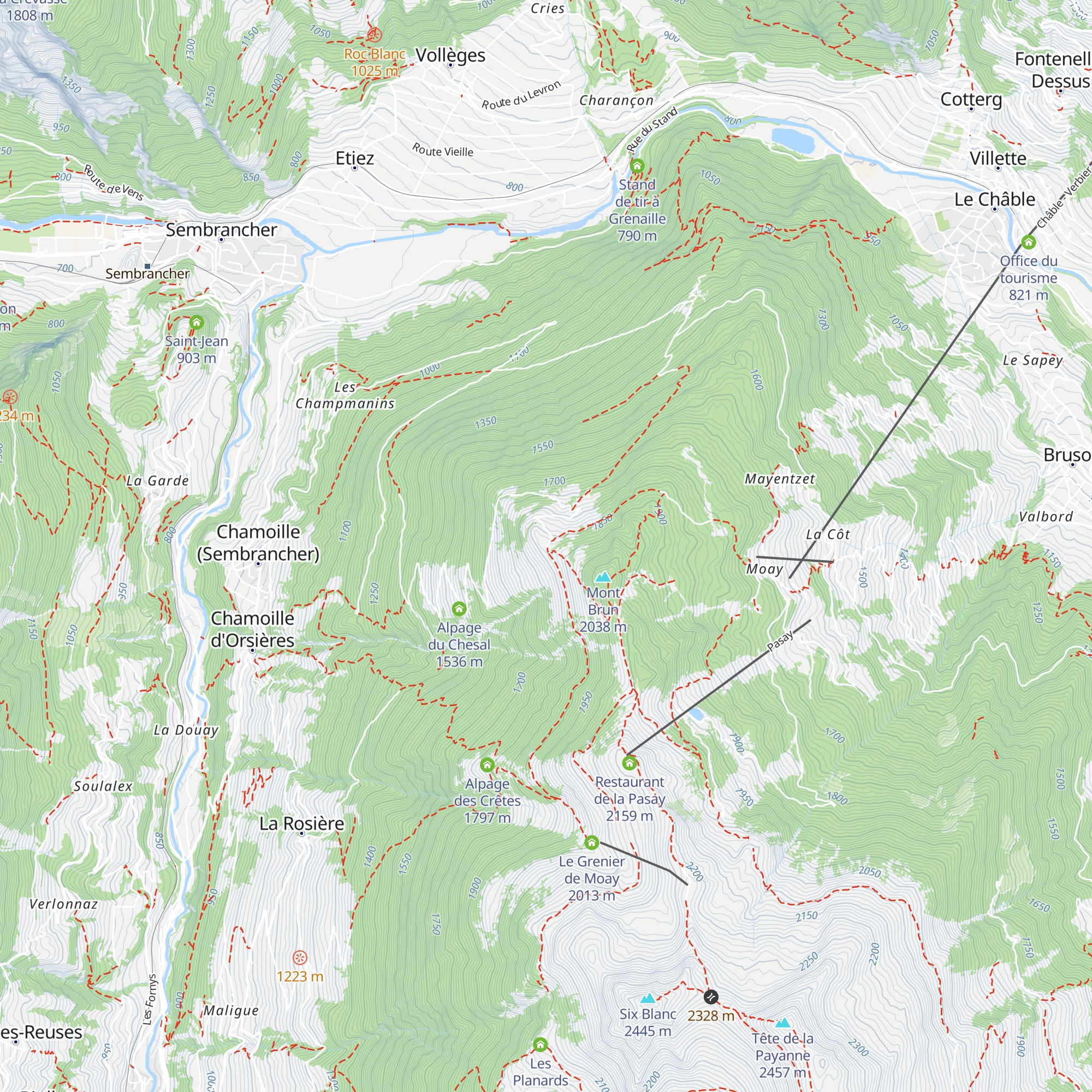 Alpage du Larsey map