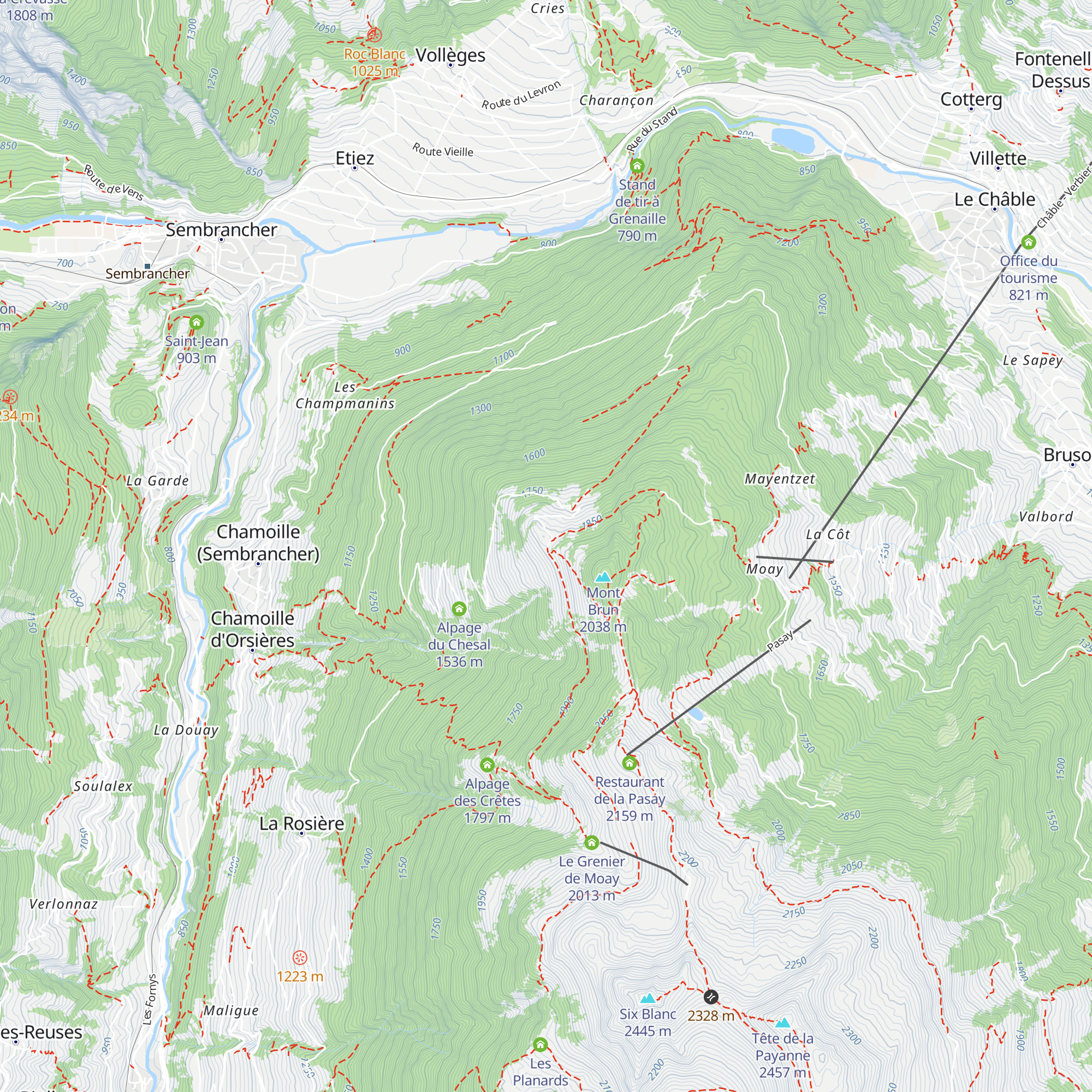 Alpage du Larsey map
