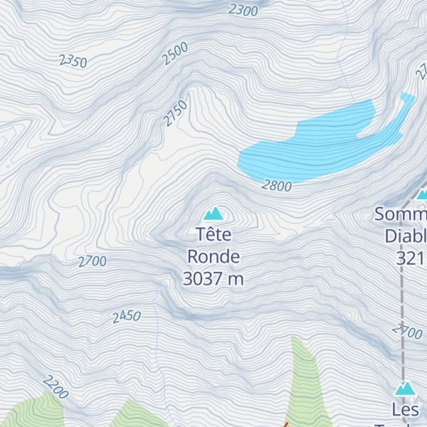 Map of Tête Ronde