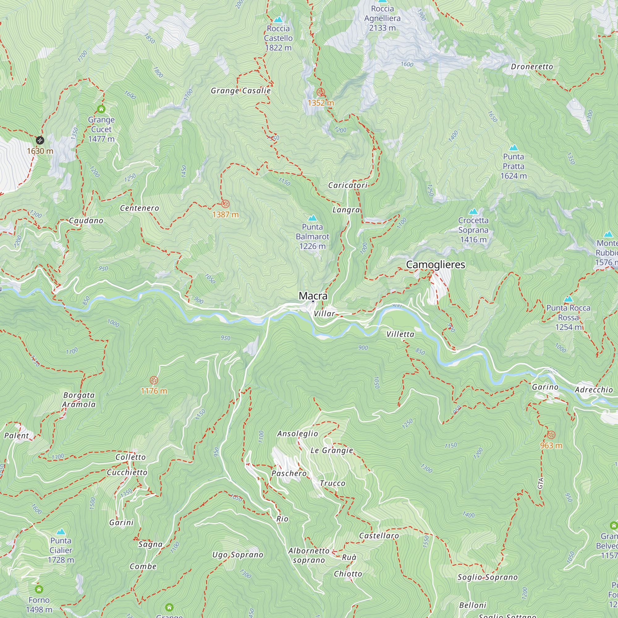 Rifugio escursionistico La Rua map