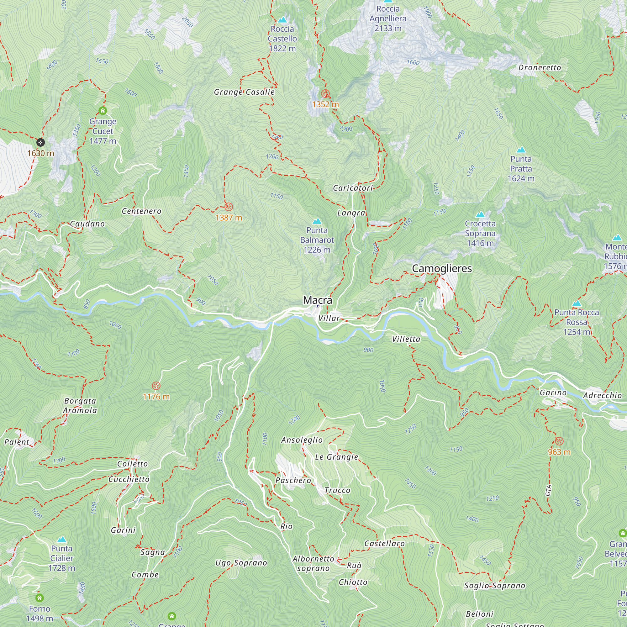 Rifugio escursionistico La Rua map