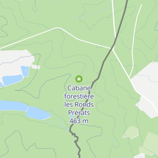Map of Cabane forestière les Ronds Prérats