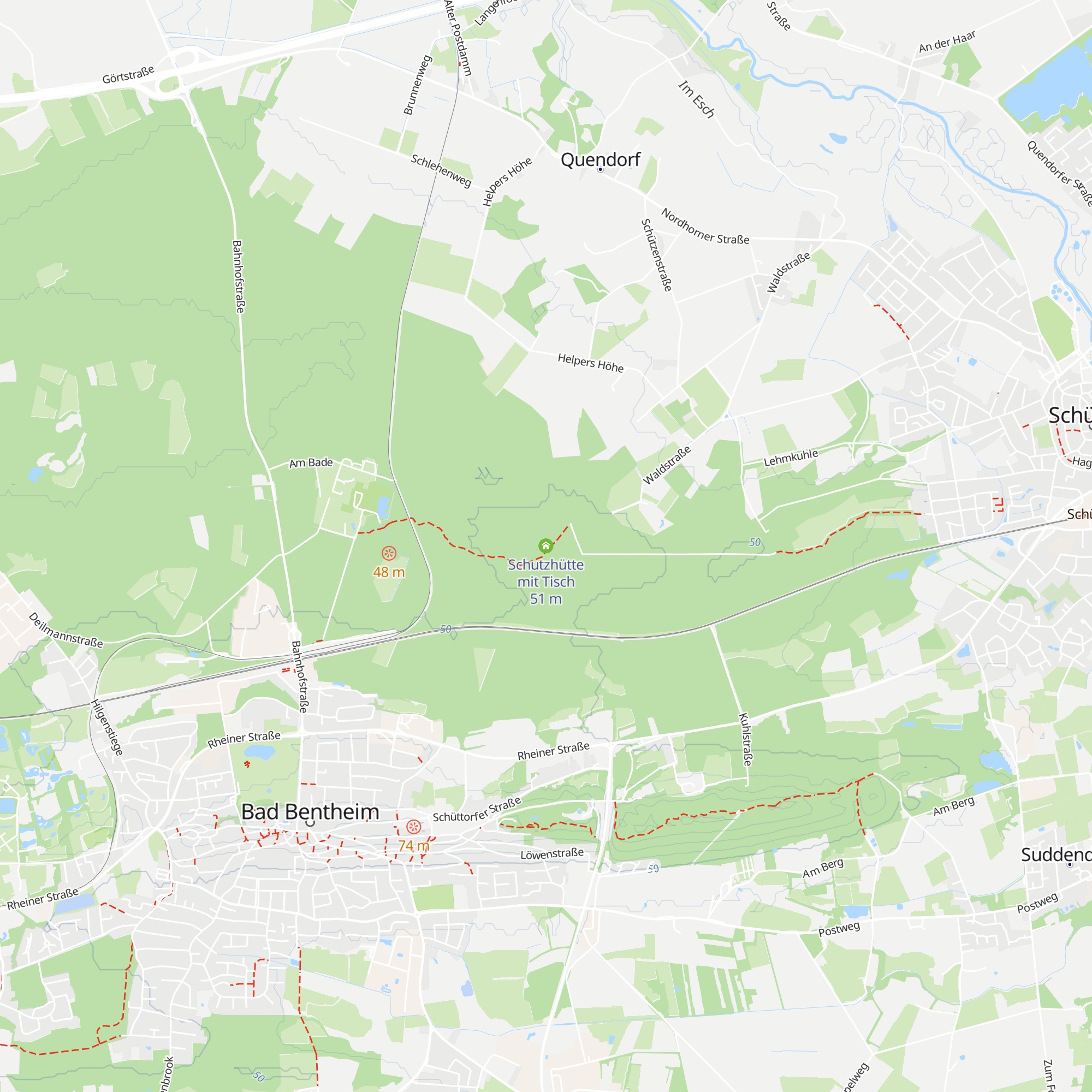 Schutzhütte mit Tisch map