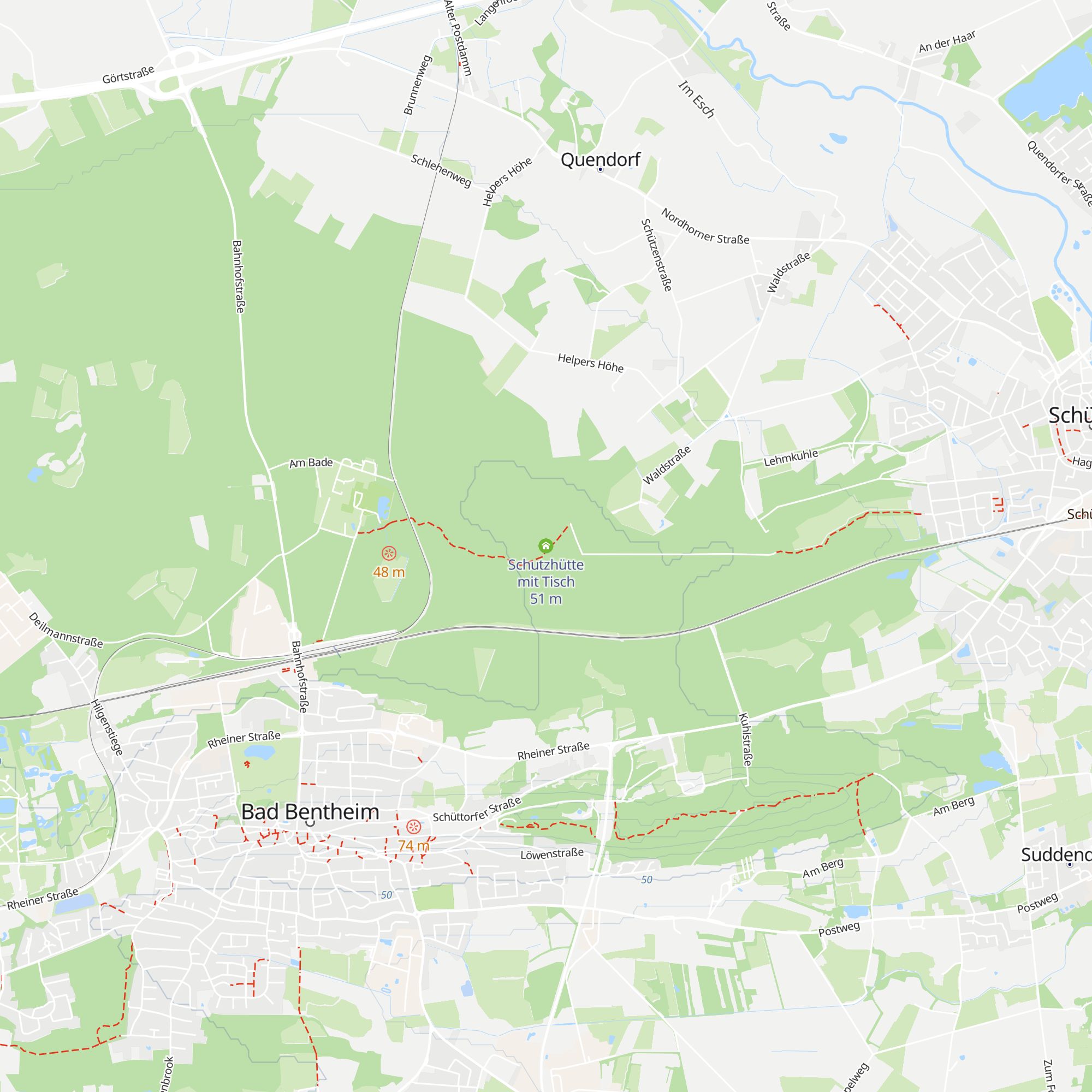Schutzhütte mit Tisch map