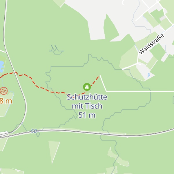 Map of Schutzhütte mit Tisch