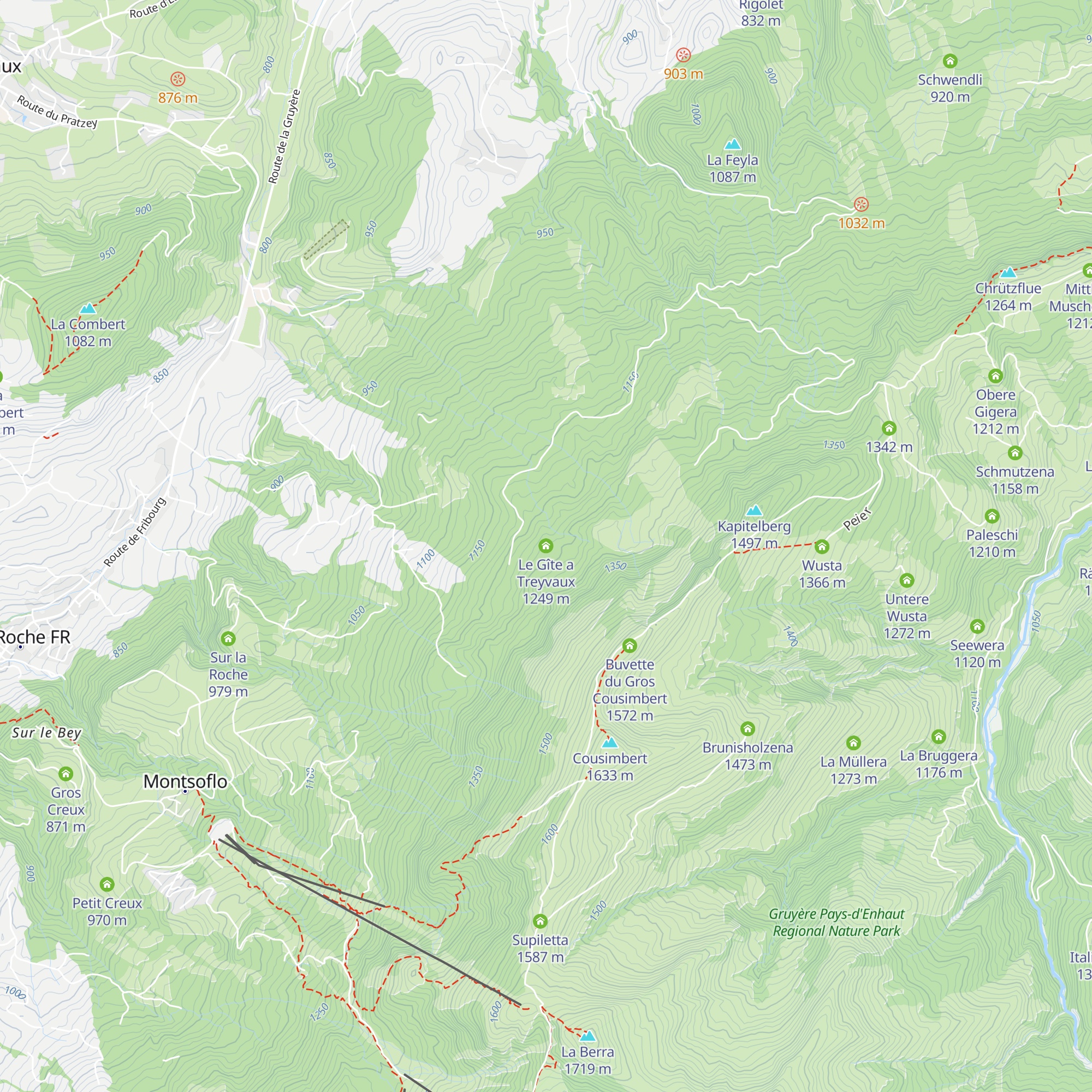 Le Gîte a Treyvaux map