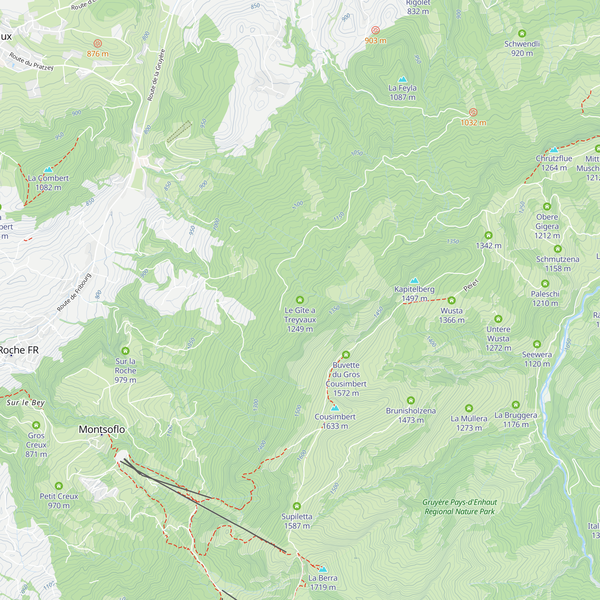 Le Gîte a Treyvaux map
