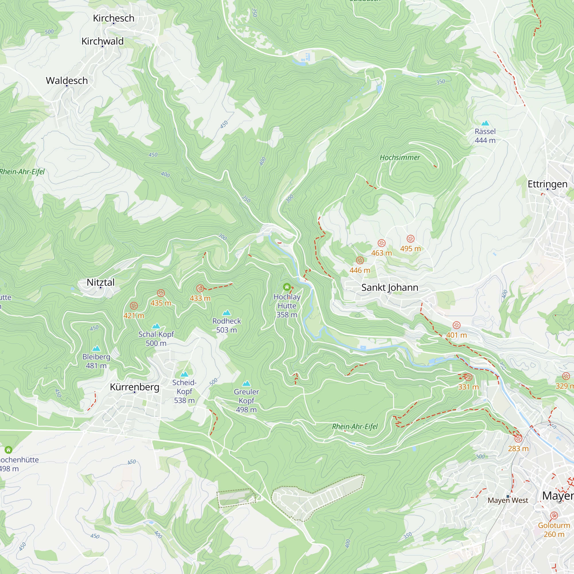 Hochlay Hütte map