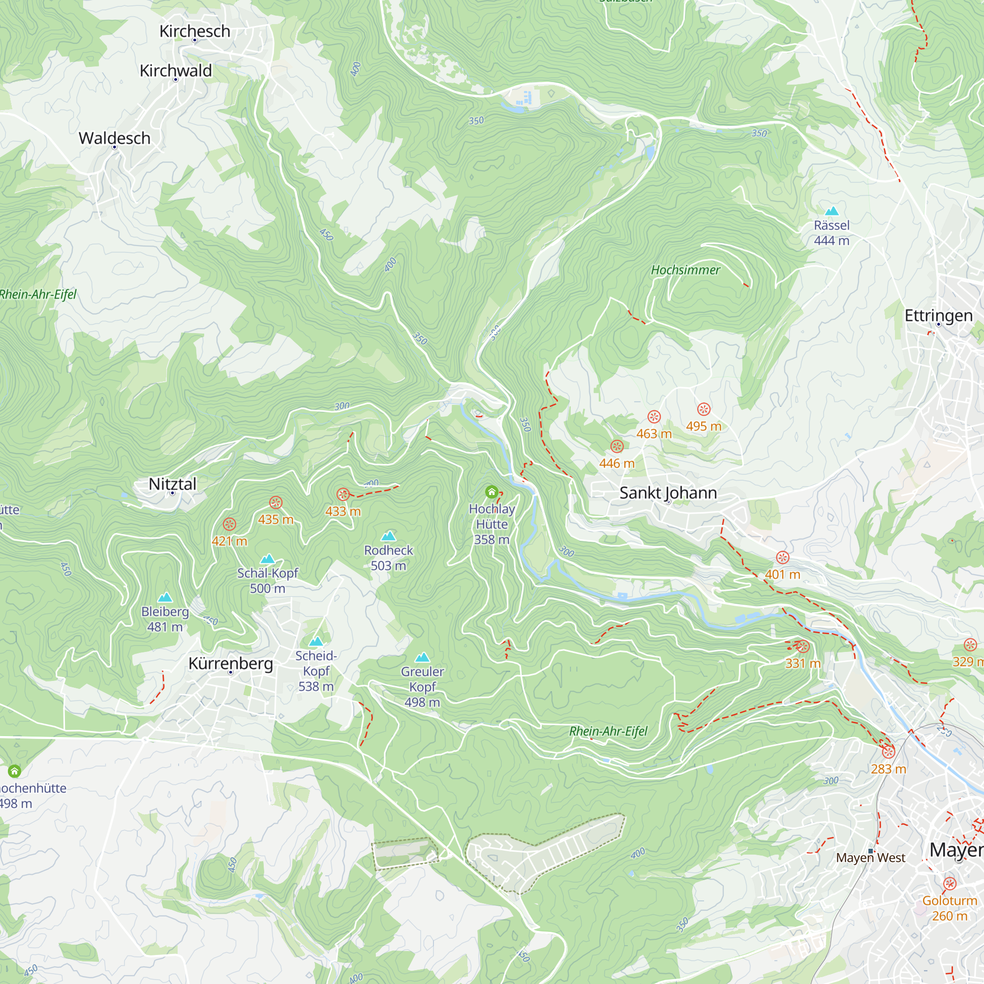 Hochlay Hütte map