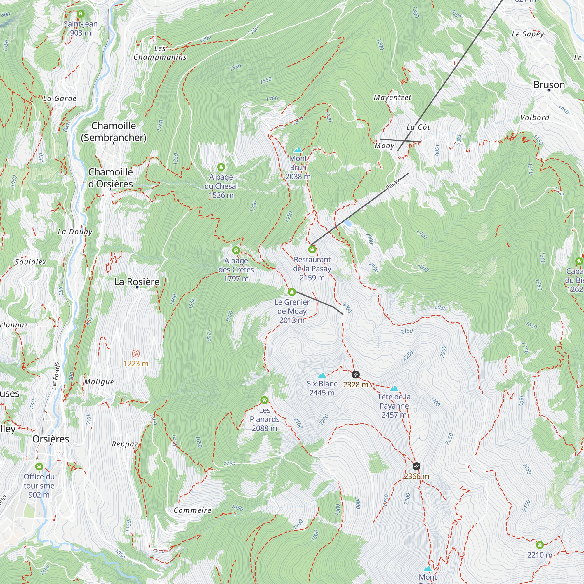 Le Grenier de Moay map