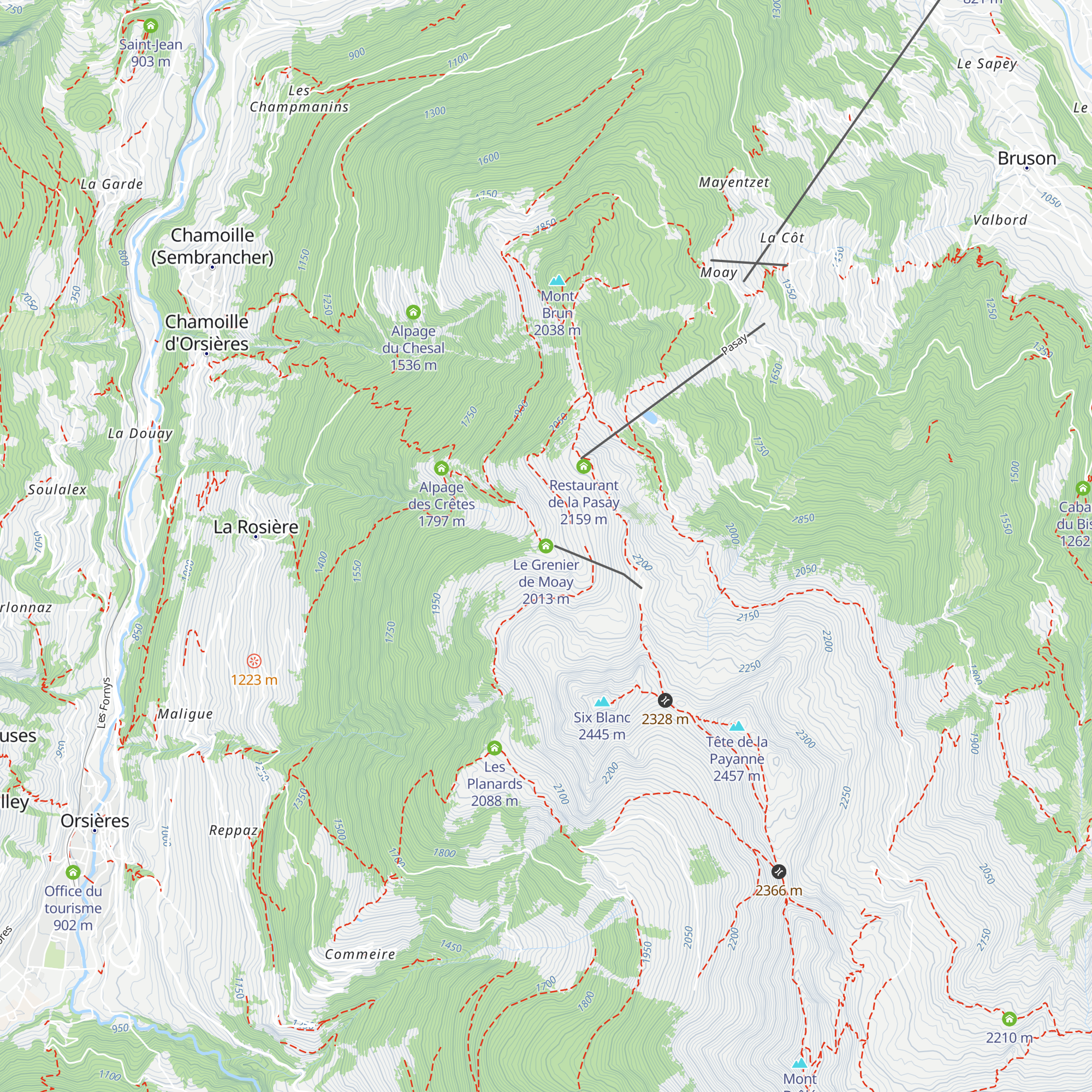 Le Grenier de Moay map