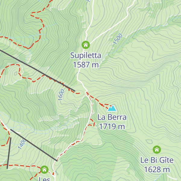 Map of Chalet de La Berra